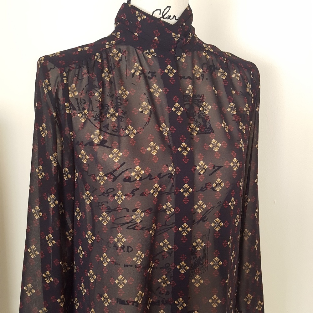 Pendleton || Printed Sheer Blouse